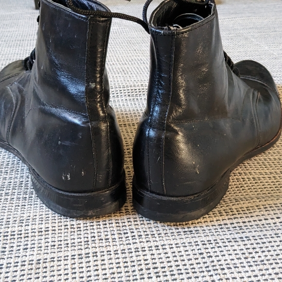 Men's Stacy Adams Black Leather Lace Up Boots Dress Work Business Size 14 - Picture 8 of 13